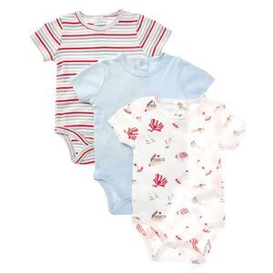 Shabby Chic Baby-Boys  3Pk Bodysuits, White